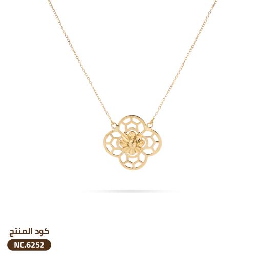 قلادة زهرة الدنتيل ذهب عيار 18 (NC.6252)