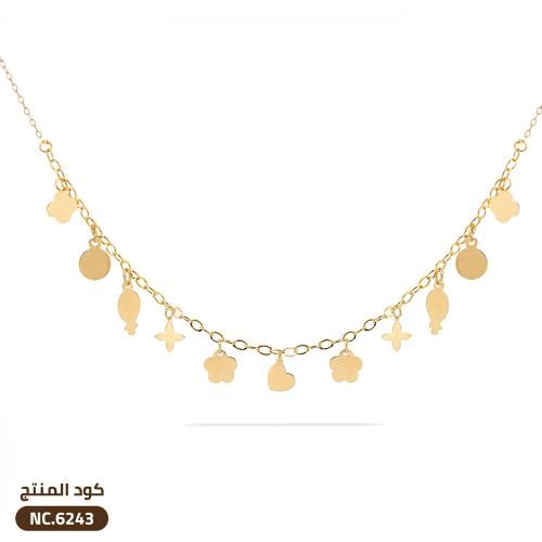قلادة ميكس ذهب عيار 21 (NC.6243)