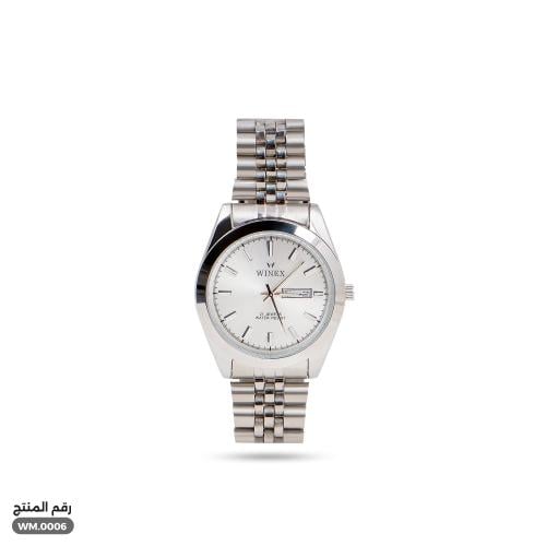 ساعة يد وينكس للرجال فضي (WM.0006)