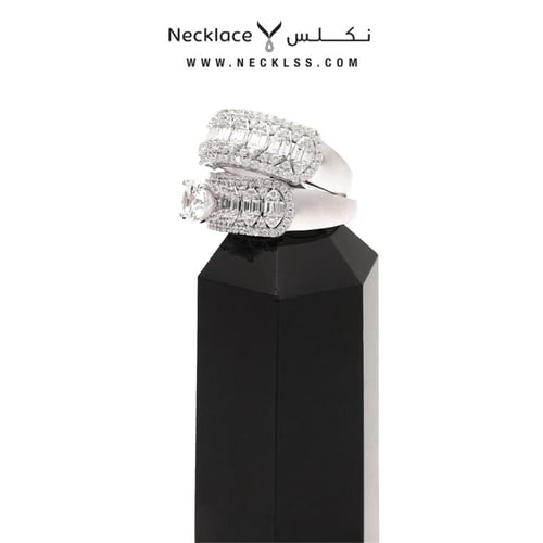 خاتم ذهب ابيض عيار 18 (RND.0017)