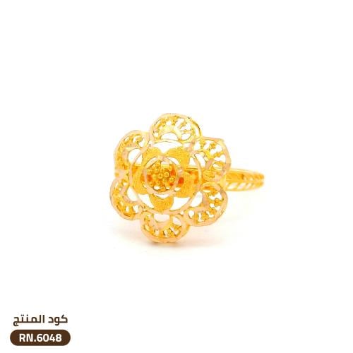 خاتم زهرة أنيقة ذهب عيار 21 (RN.6048)