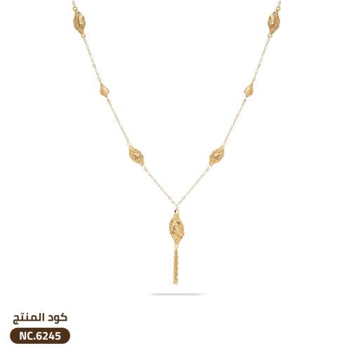 سبحة تصميم اسطواني ذهب عيار 21 (NC.6245)