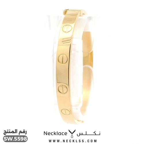 سوارة ذهب عيار 18 بتصميم أنيق (SW.5598)