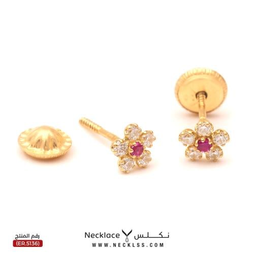 حلق ذهب اطفال طبي عيار 18 (ER.5136)