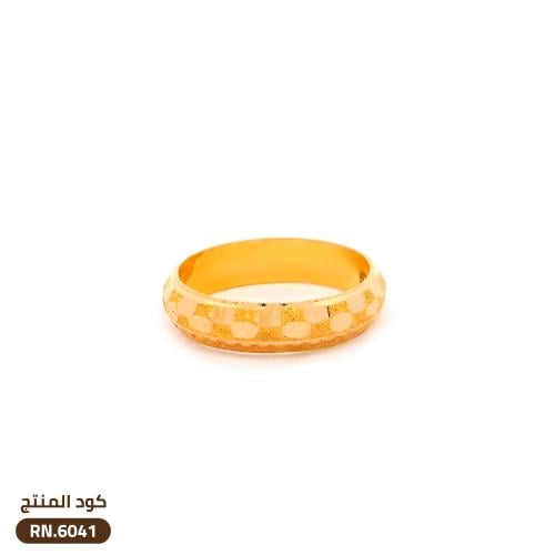 دبلة بنقش ناعم ذهب عيار 21 (RN.6041)