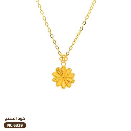 قلادة وردة فاخرة ذهب عيار 21 (NC.6329)