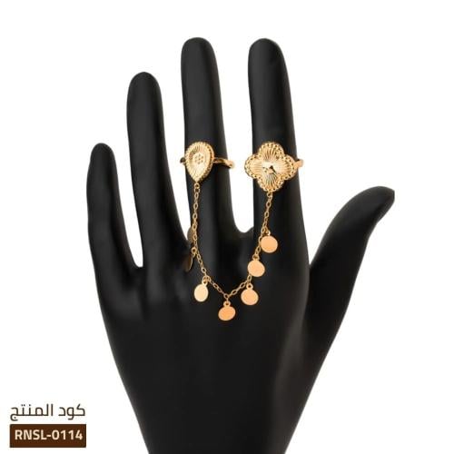 خواتم اوتار فضة عيار 925 مقاس حر (RNSL.0114)