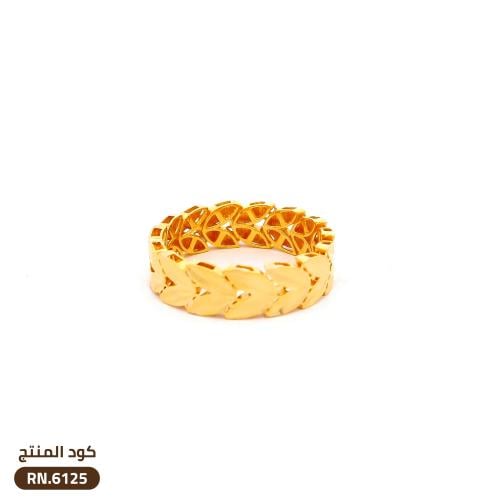 دبلة غصن الزيتون ذهب عيار 21 (RN.6125)