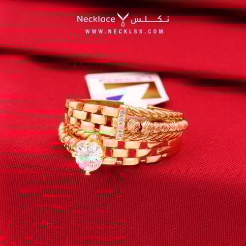 خاتم ذهب عيار21 لازوردي (RNLZ.0249)