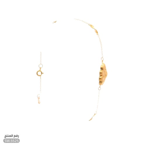 سوارة ذهب عيار 21 تصميم زهرة ساحرة (SW.5525)