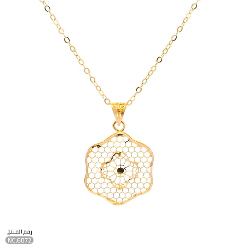 قلادة ذهب عيار 21 تصميم تراثي متشابك فريد (NC.6086...