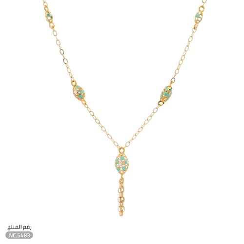 قلادة ذهب عيار 21 تصميم فريد وانيق (NC.5483)