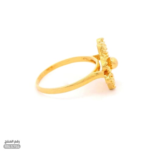خاتم ذهب عيار 21 بنقوش فريدة وساحرة (RN.5754)