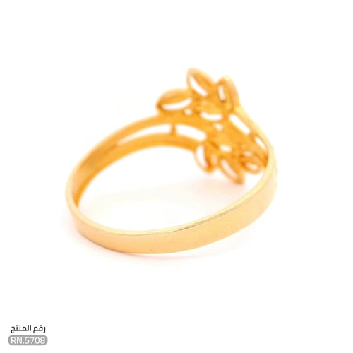 خاتم ذهب عيار 21 تصميم اوراق متشابكة فاخرة (RN.570...