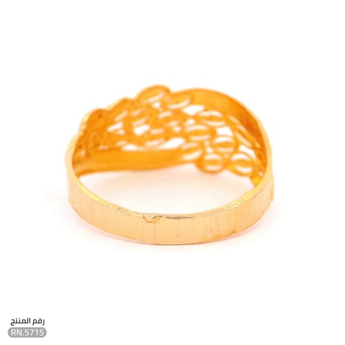 خاتم ذهب عيار 21 تصميم هادئ وناعم (RN.5715)