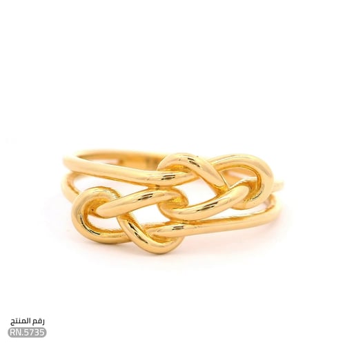 خاتم ذهب عيار 18 تصميم إنفنتي متشابك فخم (RN.5735)