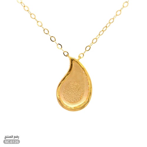 قلادة ذهب عيار 21 تصميم قطرة أنيقة (NC.6126)