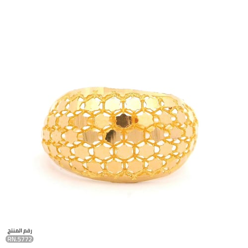 خاتم ذهب عيار 21 تصميم ناعم (RN.5772)