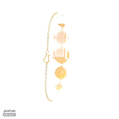 سوارة ذهب عيار 21 بتصميم ثلاث ورود فاخرة (SW.5627)