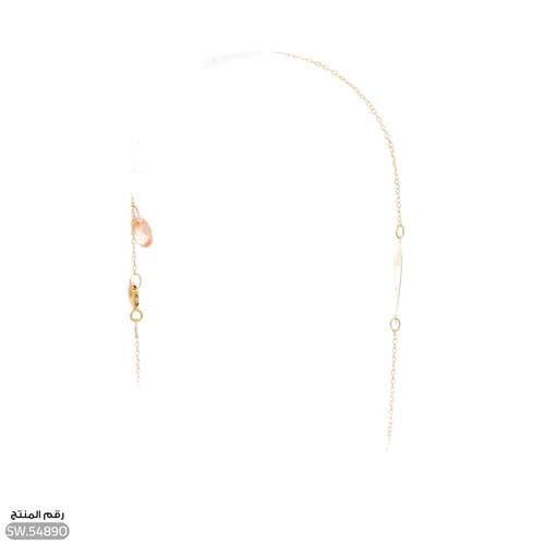 سوارة ذهب عيار 21 تصميم حرف O مميز (SW.5489O)