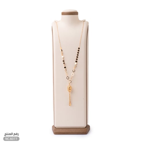 سبحة ذهب عيار 21 تصميم ناعم أنيق (NC.6077)