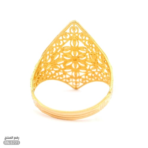 خاتم ذهب عيار 21 تصميم فريد وفاخر (RN.5771)
