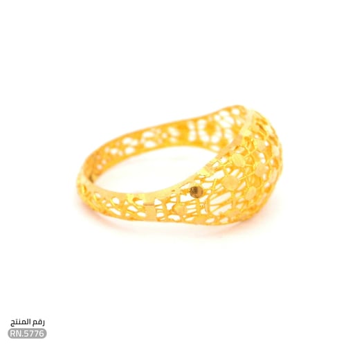 خاتم شبكي أنيق ذهب عيار 21 (RN.5776)