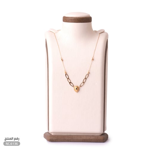 قلادة ذهب عيار 21 تصميم حلقات فاخرة (NC.6136)