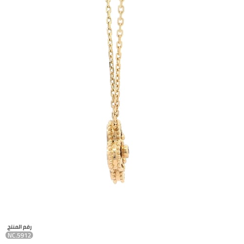 قلادة ذهب عيار 18 بفص كريستالي فاخر (NC.5912)
