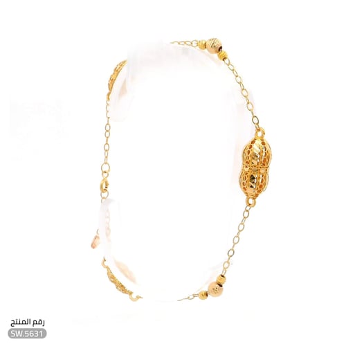 سوارة ذهب عيار 21 تصميم عصري ناعم (SW.5631)