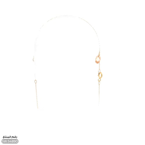 سوارة ذهب عيار 21 تصميم حرف O مميز (SW.5489O)