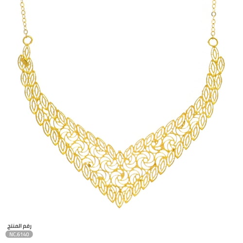 قلادة ذهب عيار 21 تصميم فاخر وفريد (NC.6140)