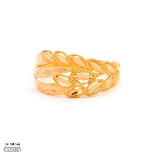 خلتم ذهب عيار 21 تصميم فريد وأنيق(RN.5719)