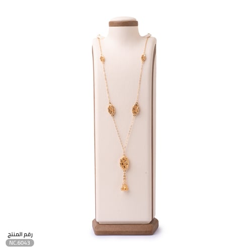سبحة ذهب عيار 21 تصميم بيضاوي فاخر (NC.6043)