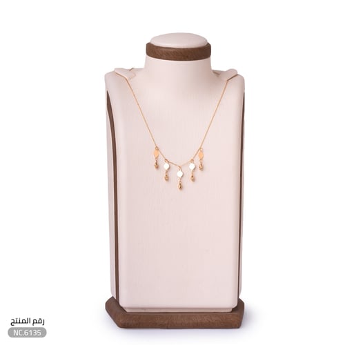 قلادة ذهب عيار 21 بتصميم متدلي فاخر (NC.6135)