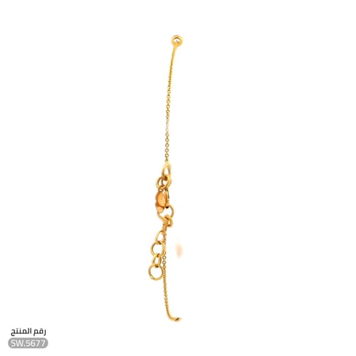 سوارة ذهب عيار 21 تصميم ناعم وخرزات ذهبية فاخرة (S...