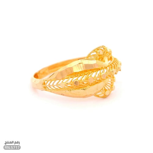 خاتم ذهب عيار 21 بتصميم زخارف ذهبية فاخرة (RN.5717...