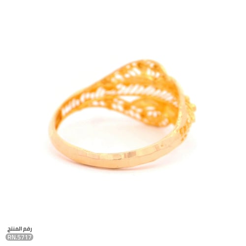 خاتم ذهب عيار 21 بتصميم زخارف ذهبية فاخرة (RN.5717...