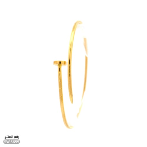 سوارة ذهب عيار 21 تصميم ناعم أنيق (SW.5655)