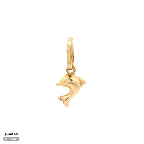 تعليقة ذهب عيار 18 تصميم دولفين أنيق (PN.5121)