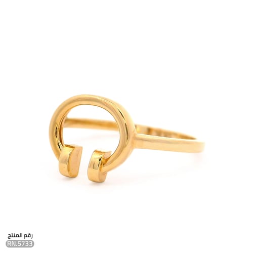 خاتم ذهب عيار 18 تصميم مفتوح عصري فاخر (RN.5733)