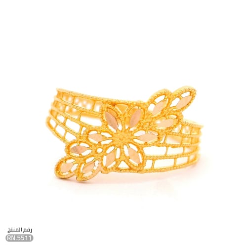 خاتم ذهب عيار 21 بلمسة راقية أنيقة (RN.5511)
