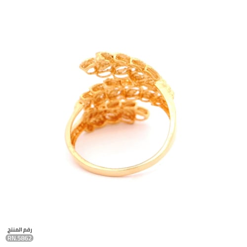 خاتم ذهب عيار 21 تصميم فريد وفاخر (RN.5862)