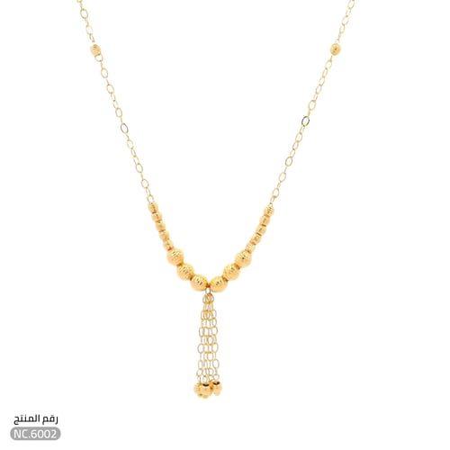 قلادة ذهب عيار 21 تصميم عصري للنساء (NC.6002)