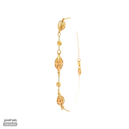 سوارة تصميم كرات ذهبية مميزة ذهب عيار 21 (SW.5649)