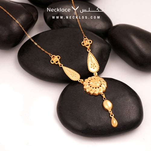 قلادة ذهب كرسي جابر عيار 21 (NC.1071)