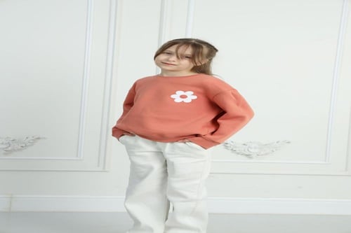 طقم بناتي شتوي بطبعة وردة MT-6