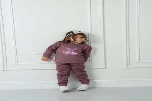 طقم بناتي شتوي بطبعة تيدي بير MT-11