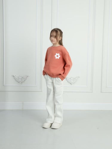 طقم بناتي شتوي بطبعة وردة MT-6