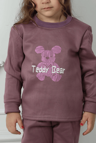 طقم بناتي شتوي بطبعة تيدي بير MT-11